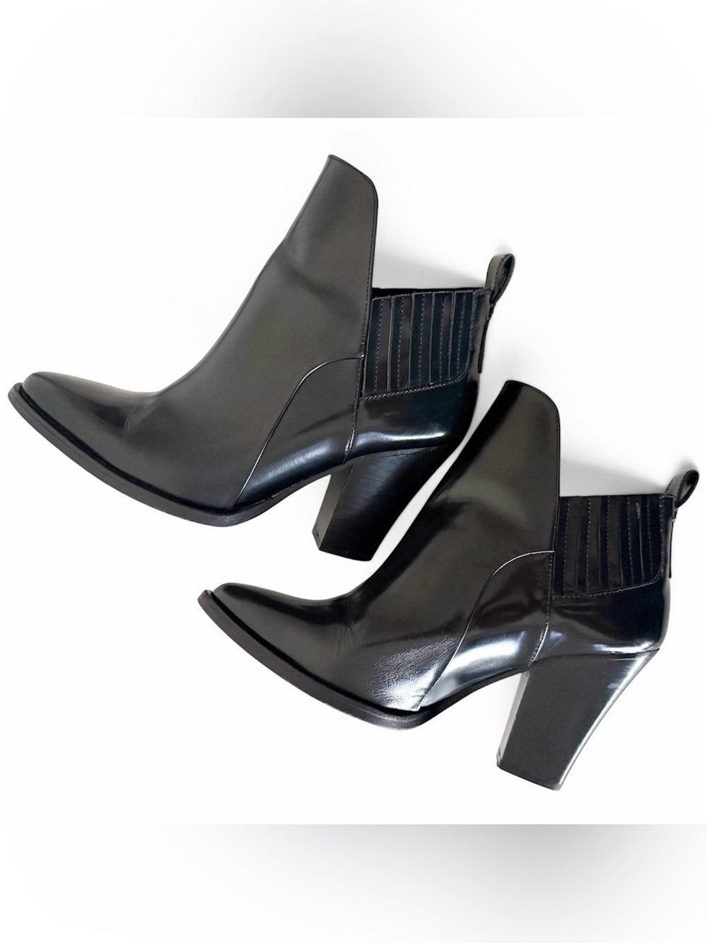 Maje Black Leather Booties US 7.5/FR 38